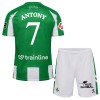Real Betis Antony 7 Barn Hjemmedrakt 2025-26 Kortermet